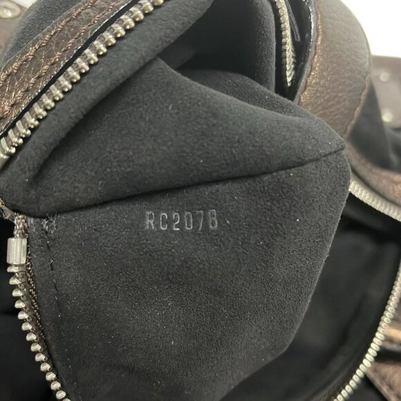 Auth LOUIS VUITTON L M95999 Acajou Mahina - RC2078 Handbag - Picture 7 of 16